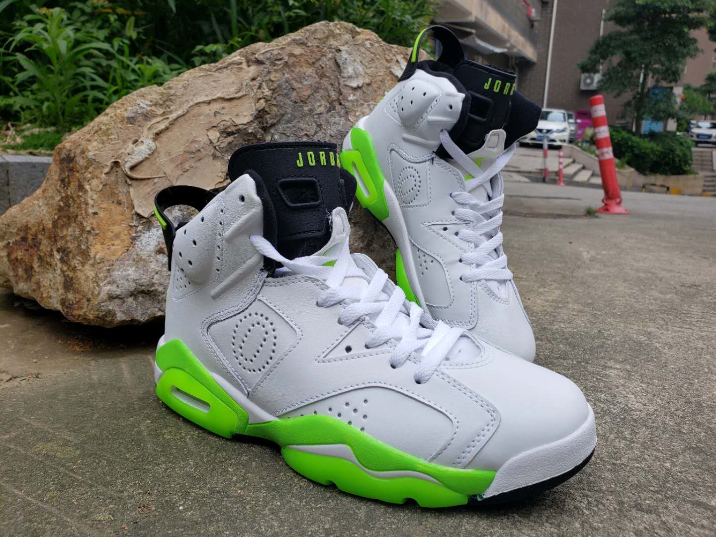 Air Jordan 6 Retro White Green Wing Shoes